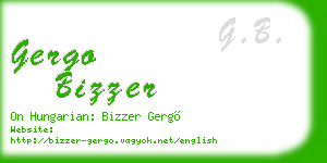 gergo bizzer business card